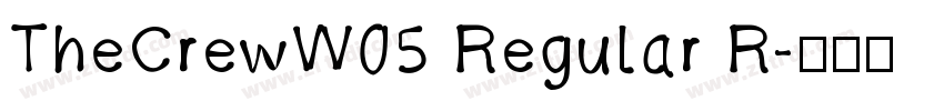 TheCrewW05 Regular R字体转换